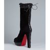 Christian Louboutin 140 Mm Step N Roll Suede Boots in Gray (grey) - Lyst