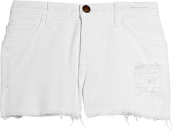 Current/Elliott The Boyfriend Low-rise Denim Shorts - Lyst