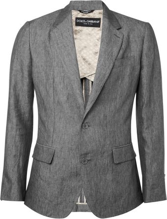 Dolce & Gabbana Slim-fit Linen Blazer - Lyst