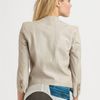 Helmut Lang Waxed Shine Leather Blazer in Beige (black) - Lyst