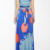 Issa False Wrap Printed Silk Jersey Maxi Dress in Blue (multicoloured) - Lyst