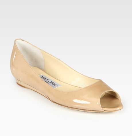 nude patent flat