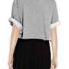 Lover Practise Cropped Cotton Sweater in Gray - Lyst