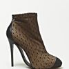 Maison Martin Margiela Defile Leather and Lace Arched Sole Boots in Brown (tan) - Lyst