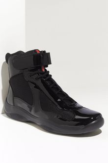 Prada Americas Cup High Top Sneaker - Lyst