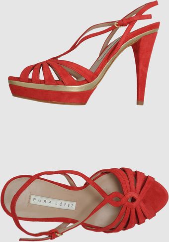 Pura Lopez Platform Sandals - Lyst