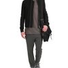 Rick Owens Cotton and Leather Bomber Jacket in Black for Men - Lyst