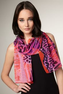 Roberto Cavalli Printed Silk Stole - Lyst