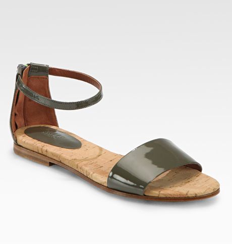 chloe patent leather flats