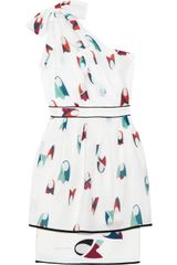Thread Social Tulip-print Cotton and Silk-blend Dress