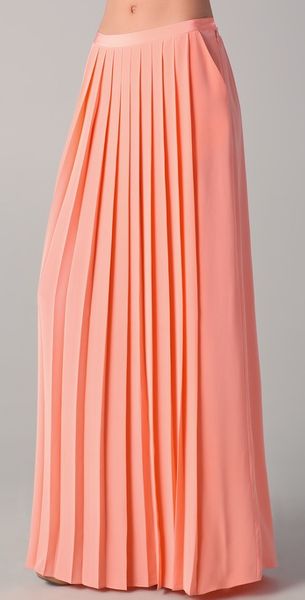 Tibi Maxi Pleated Skirt - Lyst