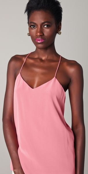 Tibi Racer Back Camisole in Pink - Lyst