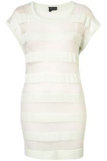Topshop Knitted Sheer Stripe Tunic - Lyst