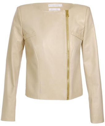 Altuzarra Lark Short Leather Jacket with Peplum - Lyst