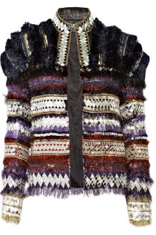 Balmain Embellished Wool-blend Jacket - Lyst