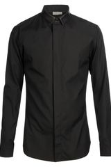 Dior Homme Cotton Shirt with Leather Collar