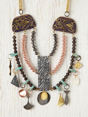 Free People Copper Charm Collar - Lyst