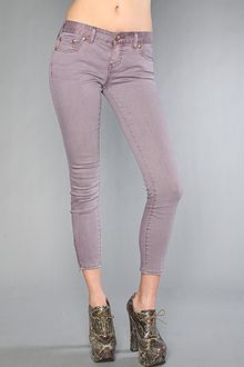 Free People The Cropped Colored Skinny Jean - Lyst