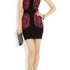 Hervé Léger Printed Bandage Dress in Purple (black) - Lyst