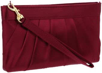  Womens Zip Wristlet with Rouched Top Clutch 