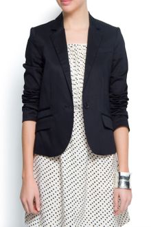 Mango Slim-Fit Cotton Blazer - Lyst