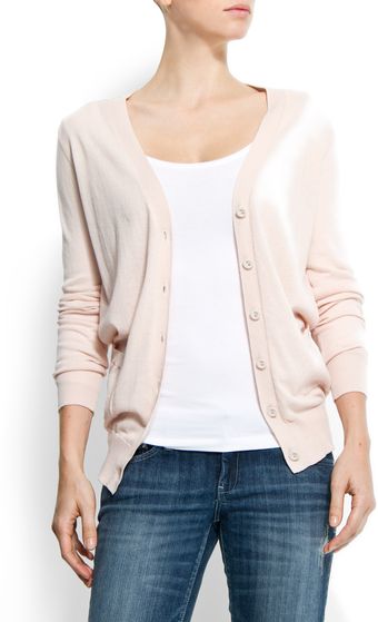 Mango Long Knit Cardigan - Lyst