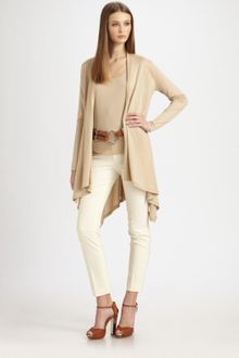 Ralph Lauren Black Label Cashmere and Silk Cascade Cardigan - Lyst