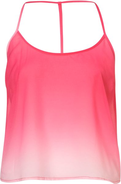 Topshop Fluro Cami in Pink - Lyst