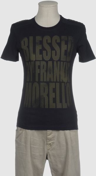 Frankie Morello Short Sleeve Tshirt in Gray for Men (grey) - Lyst