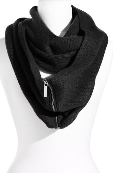 Michael Michael Kors Zipper Infinity Scarf in Black