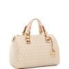 Michael Kors Jet Set Grayson Large Monogrammed Satchel in Pink (jet) - Lyst