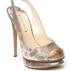 Nicholas Kirkwood Snakeskin Slingback Pump in Gray - Lyst