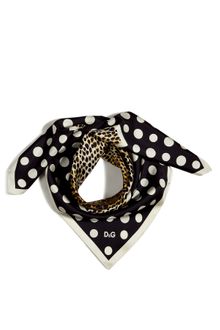 D&G Leopard and Polka Dot Silk Foulard - Lyst