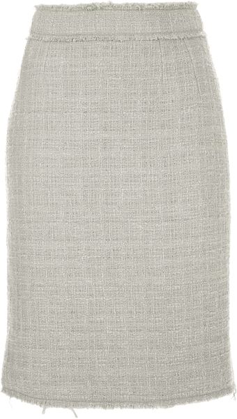 Dolce & Gabbana Tweed Pencil Skirt in Beige (sand) - Lyst