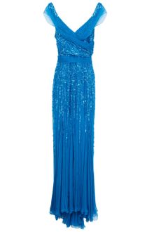 Eastland V-neck Beaded Long Dress #23 - Lyst