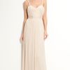 Vera Wang Lavender Silk Chiffon Gown in Beige (buff) - Lyst