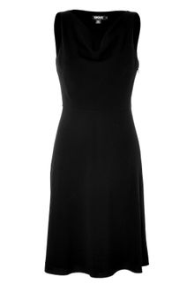 DKNY Black Sleeveless Cowl Neck Dress - Lyst