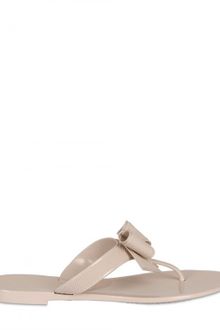 Ferragamo Bali Rubber Bow Thong Flats - Lyst