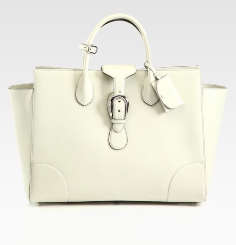 Gucci Leather Tote in White for Men (ice) - Lyst