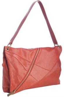Kooba Tomato Leather Zip Front Halle Slouchy Shoulder Bag - Lyst