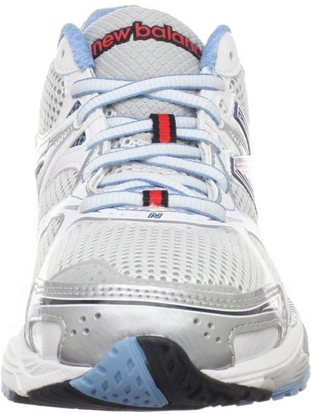 New Balance Womens Stability Running Shoe in Gray (grey/tomato