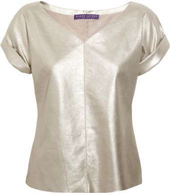  Metallic Washed-leather Top 