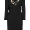 Alexander Mcqueen Beaded Wool Dress in Black - Lyst
