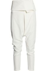Alexander McQueen Fold-over Crepe Harem Pants