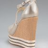 B Brian Atwood Starlight Espadrille Wedge in Gold (silver) - Lyst