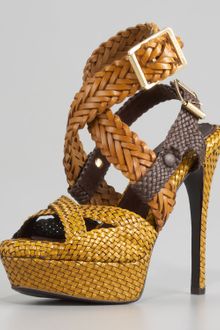 Burberry Woven Sandal - Lyst