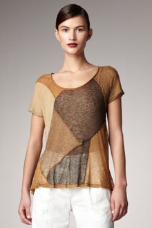 Donna Karan New York Patchwork Jersey T-shirt - Lyst