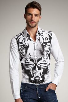 DSquared2 Tiger-print Carpenter Shirt - Lyst