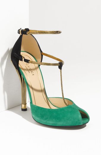 Gucci Chain Strap Mary Jane Sandal - Lyst