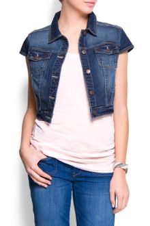 Mango Denim Bolero - Lyst